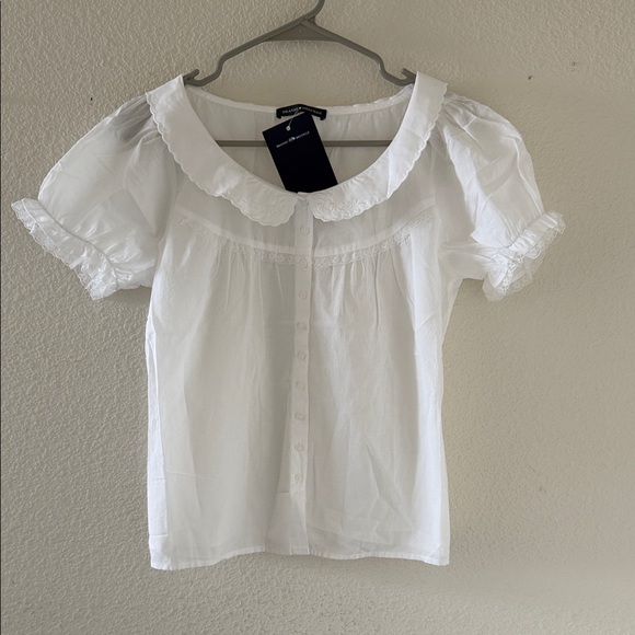 Brandy Melville Tops - Brandy melville white lace button down blouse